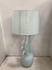 1 X STONE THE CROWS MD.TEARDROP LAMP BASE-PASTEL MINT - HEIGHT 50CMS - TOTAL RRP £85 AND 1 X STONE THE CROWS SHADE NUMBER FIVE : PASTEL MINT - TOTAL RRP £40