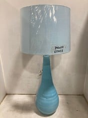 1 X STONE THE CROWS MD.TEARDROP LAMP BASE - LIGHT BLUE - HEIGHT 50CMS - TOTAL RRP £85 AND 1 X STONE THE CROWS SHADE NUMBER FIVE : LIGHT BLUE - TOTAL RRP £40