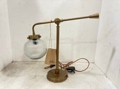 SENGOL RECYCLED GLASS DESK LAMP - ANTIQUE BRASS - ITEM NO. SE0101 - RRP £225