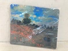 100 X STONE THE CROWS MONET FIELD OF POPPIES - MOUSE MAT - WIDTH 24CM - TOTAL RRP £400