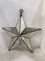 1 X STONE THE CROWS LARGE GLASS STAR LIGHTS (BROKEN GLASS) - HEIGHT 70CMS - TOTAL RRP £175