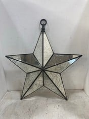 1 X STONE THE CROWS LARGE GLASS STAR LIGHTS (BROKEN GLASS) - HEIGHT 70CMS - TOTAL RRP £175