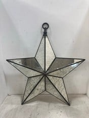 1 X STONE THE CROWS LARGE GLASS STAR LIGHTS (BROKEN GLASS) - HEIGHT 70CMS - TOTAL RRP £175