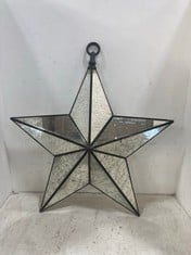 1 X STONE THE CROWS LARGE GLASS STAR LIGHTS (BROKEN GLASS) - HEIGHT 70CMS - TOTAL RRP £175