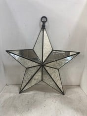 1 X STONE THE CROWS LARGE GLASS STAR LIGHTS (BROKEN GLASS) - HEIGHT 70CMS - TOTAL RRP £175