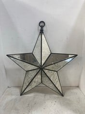 1 X STONE THE CROWS LARGE GLASS STAR LIGHTS (BROKEN GLASS) - HEIGHT 70CMS - TOTAL RRP £175