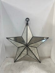 1 X STONE THE CROWS LARGE GLASS STAR LIGHTS (BROKEN GLASS) - HEIGHT 70CMS - TOTAL RRP £175