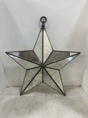 1 X STONE THE CROWS LARGE GLASS STAR LIGHTS (BROKEN GLASS) - HEIGHT 70CMS - TOTAL RRP £175