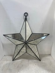 1 X STONE THE CROWS LARGE GLASS STAR LIGHTS (BROKEN GLASS) - HEIGHT 70CMS - TOTAL RRP £175