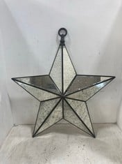 1 X STONE THE CROWS LARGE GLASS STAR LIGHTS (BROKEN GLASS) - HEIGHT 70CMS - TOTAL RRP £175