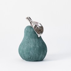 6 X STONE THE CROWS GIANT PEAR - GREEN - (H) 21 X (W) 15 X (D) 15 CM - TOTAL RRP £198