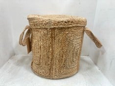 PALLU BRAIDED JUTE LAUNDRY BASKET - (PB0801) - RRP £125