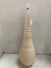 1 X STONE THE CROWS LG.TEARDROP LAMPBASE-PASTEL BEIGE - HEIGHT 70CMS - TOTAL RRP £135