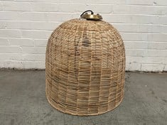 NOKO WICKER DOME PENDANT - NATURAL - LARGE (NP3701) - RRP £275