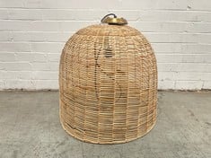 NOKO WICKER DOME PENDANT - NATURAL - LARGE (NP3701) - RRP £275