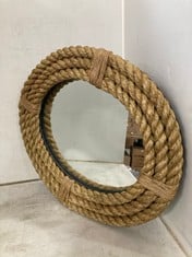 3 X STONE THE CROWS LARGE OVAL ROPE MIRROR - HGT 50CMS - TOTAL RRP £375