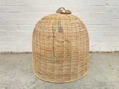 NOKO WICKER DOME PENDANT - NATURAL - LARGE (NP3701) - RRP £275