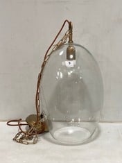 OTORO GLASS PENDANT - CLEAR GLASS - LARGE OVAL 48 X 31CM (DIAMETER) (OP1402) - RRP £250