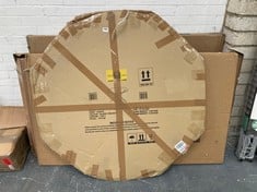 4 X ASSORTED FURNITURE / PARTS TO INCLUDE ROUND GLASS 120CM TABLE TOP - PRODUCT CODE. CHE101 (BOX 1/2, PART ONLY) (ZONE 2) (KERBSIDE PALLET DELIVERY)