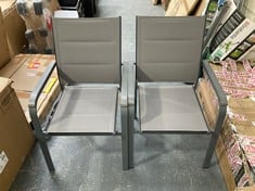 SET OF 2 MEDIUM GREY GARDEN CHAIR (ZONE 2)