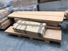 PALLET OF ASSORTED FURNITURE / PARTS TO INCLUDE WING PANEL KING SIZE STORAGE BED IN STEEL (BOX 3/3, PART ONLY) (ZONE 2) (KERBSIDE PALLET DELIVERY)