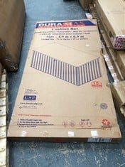 DURAMAX 1.9 CUSHION BOX IN GREY WITH OFF-WHITE TRIM - RRP £236 (ZONE 2)