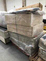 PALLET OF ASSORTED BED BASES / PARTS TO INCLUDE SERAFIK SMALL DOUBLE (120CM) ROLLED OPEN SPRUNG MATTRESS (ZONE 2) (KERBSIDE PALLET DELIVERY)