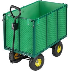 TECTAKE GARDEN TROLLEY - FOLDABLE SIDE WALLS, PADDED HANDLE, 544 KG LOAD CAPACITY - PRODUCT CODE. 400705 - RRP £133 (ZONE 1)