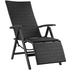 TECTAKE GARDEN CHAIR BRISBANE WITH FOOTREST - PRODUCT CODE. 404575 - RRP £112 (ZONE 1)