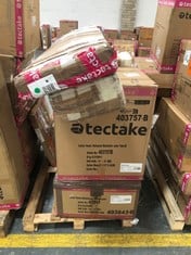 PALLET OF ASSORTED ITEMS / PARTS TO INCLUDE TECTAKE GARDEN TABLE AND CHAIRS MANHATTAN - 8 SEATS, DINING TABLE, PROTECTIVE COVER - PRODUCT CODE. 403757 (BOX 2/4, PART ONLY) (ZONE 1) (KERBSIDE PALLET D