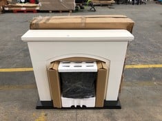 WARMLITE 1.85KW NEWCASTLE CREAM ARCH FRONT FIREPLACE SUITE - ITEM NO. WL45045 - RRP £300 (ZONE 1)