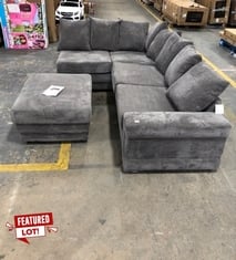 TERRA SOFAS 1 SEATER, CORNER, 2 SEATER SOFA IN GREY FABRIC WITH OTTOMAN - ITEM NO. FL-1925L (ZONE 1)