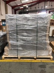 PALLET OF ASSORTED BED BASES / PARTS TO INCLUDE SINGLE (90 X 190CM) BED BASE IN LIGHT GREY VELVET (ZONE 1) (KERBSIDE PALLET DELIVERY)