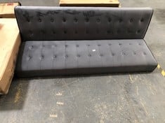 3 SEATER CLIC CLAC SOFA BED IN DARK GREY VELVET (PART) (ZONE 4)