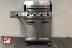 CHAR-BROIL ADVANTAGE PRO 4+1 BURNER BBQ IN STAINLESS STEEL (ZONE 4) (KERBSIDE PALLET DELIVERY)