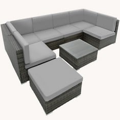 TECTAKE GARDEN FURNITURE VENICE - FOR 6 TO 7 PEOPLE, OUTDOOR SOFA SET - PRODUCT CODE. 402698 - RRP £650 (ZONE 1) (KERBSIDE PALLET DELIVERY)