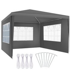 TECTAKE GAZEBO BARABAN 3X3M WITH 3 SIDE PANELS - PRODUCT CODE. 404815 (ZONE 1)