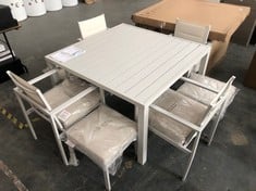 MY GARDEN MGS OSLO HIDEAWAY DINING GARDEN SET IN LIGHT GREY - ITEM NO. 737787 (ZONE 4) (KERBSIDE PALLET DELIVERY)