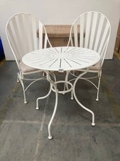 INNOVATORS SUNBURST ROCKER BISTRO SET IN CREAM - RRP £300 (ZONE 4) (COLLECTION ONLY)