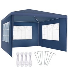 TECTAKE GAZEBO BARABAN 3X3M WITH 3 SIDE PANELS - PRODUCT CODE. 404814 (ZONE 1)