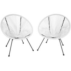 TECTAKE GARDEN CHAIRS IN RETRO DESIGN (SET OF 2) - PRODUCT CODE. 404406 - RRP £107 (ZONE 1)