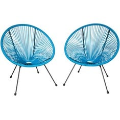 TECTAKE GARDEN CHAIRS IN RETRO DESIGN (SET OF 2) - PRODUCT CODE. 404409 - RRP £107 (ZONE 1)