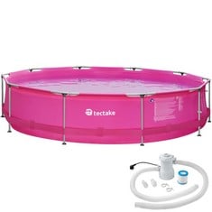 TECTAKE SWIMMING POOL - ROUND WITH FILTER PUMP, SOLID STEEL FRAME, 360 X 76 CM - PRODUCT CODE. 403824 - RRP £142 (ZONE 1)