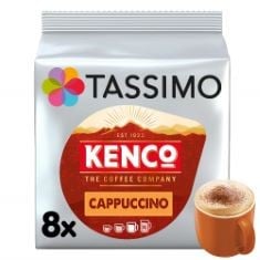 10 X TASSIMO KENCO CAPPUCCINO COFFEE PODS X8 (PACK OF 5, TOTAL 40 DRINKS) BB: 11/10/2024.