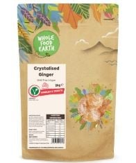 24X ASSORTED WHOLEFOOD EARTH TO INCLUDE WHOLEFOOD EARTH CRYSTALISED GINGER 2 KG | GMO FREE, WHOLEFOOD EARTH NATURAL DRIED FIGS 250 G | GMO FREE | NATURAL | SOURCE OF FIBRE.