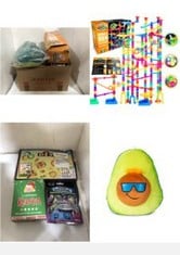 APPROX 20X ASSORTED TOYS TO INCLUDE FUNKY AVACADO | BLUE 38CM PLUSH | COLLECTABLE CUTE PLUSH TOY, INCLUDES BLUE HAIR, MUSTACHE AND SUNGLASSES, CUTE TEDDIES SUITABLE FOR GIRLS AND BOYS AGES 4+ | BASIC