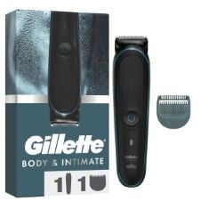 3X ASSORTED TRIMMERS TO INCLUDE GILLETTE BODY AND INTIMATE MEN’S BODY AND INTIMATE TRIMMER I3, SKINFIRST PUBIC HAIR TRIMMER FOR MEN, WATERPROOF, CORDLESS FOR WET/DRY USE, SHAVER FOR MEN, LIFETIME SHA