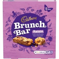 16 X CADBURY BRUNCH BAR RAISIN, 32 G PACK OF 5 (BOX OF 8) BB: 20/10/2024.