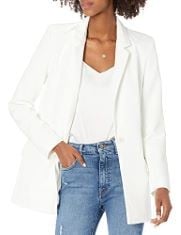 APPROX X30 ASSORTED CLOTHING TO INCLUDE THE DROP WOMEN'S BLAKE LONG BLAZER, IVORY, M.