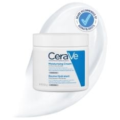 16 X CERAVE MOISTURISING CREAM FOR DRY TO VERY DRY SKIN 454G, FACE AND BODY MOISTURISER WITH HYALURONIC ACID & 3 ESSENTIAL CERAMIDES, CERAVE BODY AND FACE CREAM.